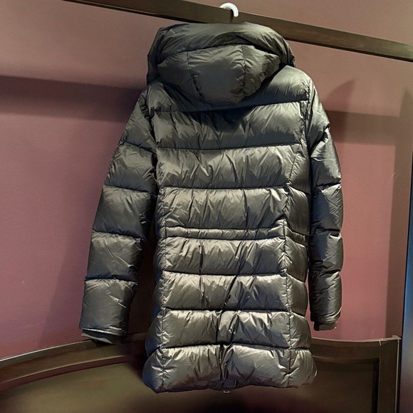 Black Puffer Coat with Embroidered Logo - Picture 2 of 8